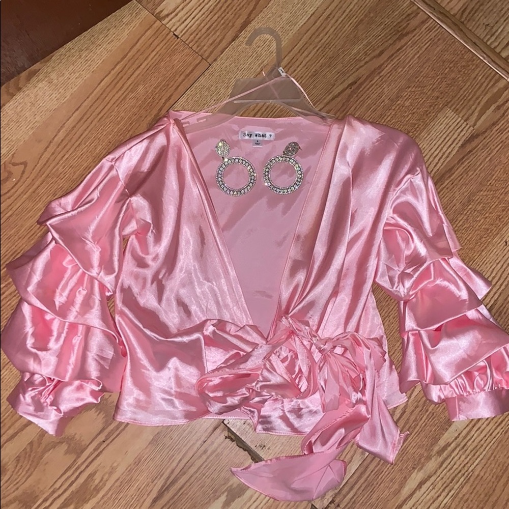 Light Pink Cross Body Top